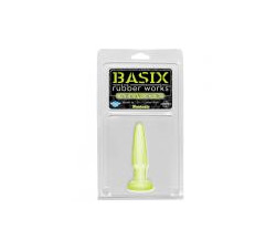 Basix Rubber Works-Beginners Butt Plug Glow In The Dark